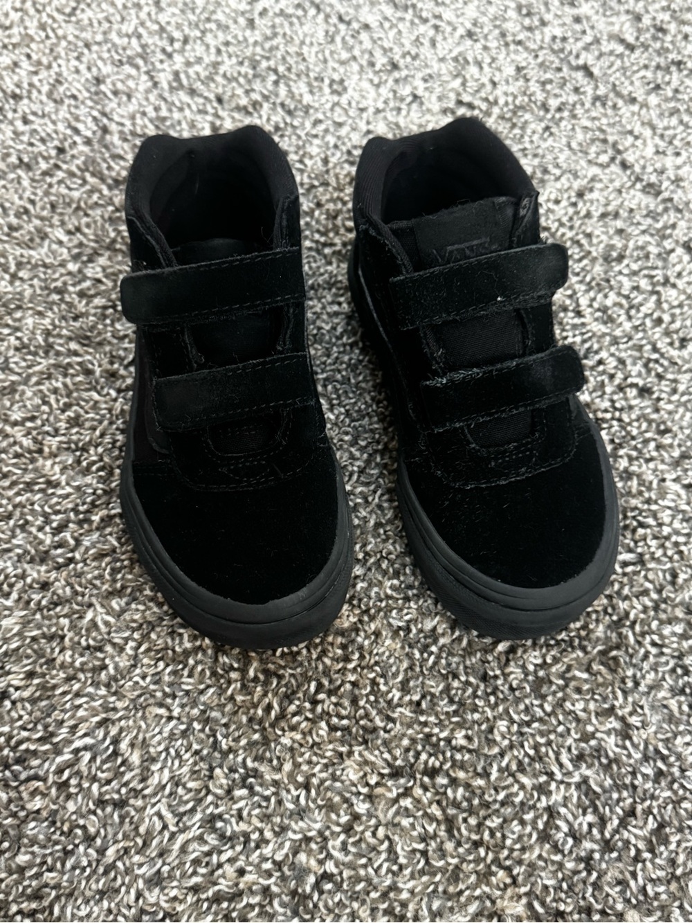 Vans Kids Black Velcro Skate Sneakers